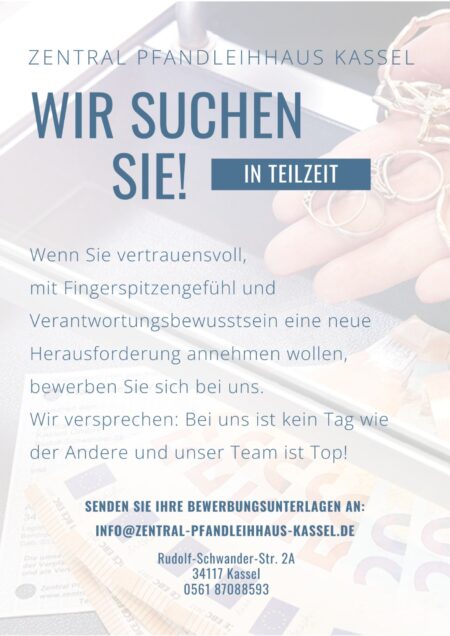 Stellenangebot in Teilzeit Pfandleihhaus